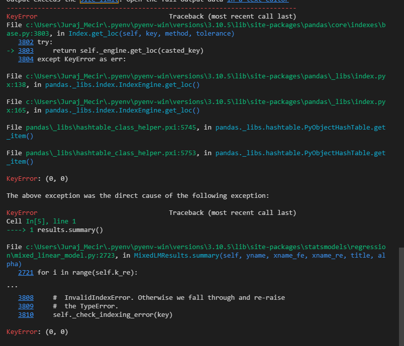 Cannot access random_effects parameter after training mixedlm with ...