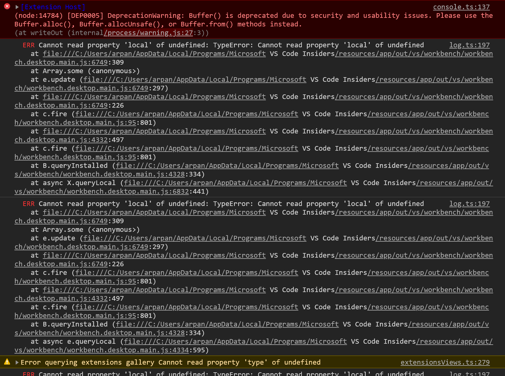 Unable to interact with extension menu on remote SSH · Issue #101169 ...