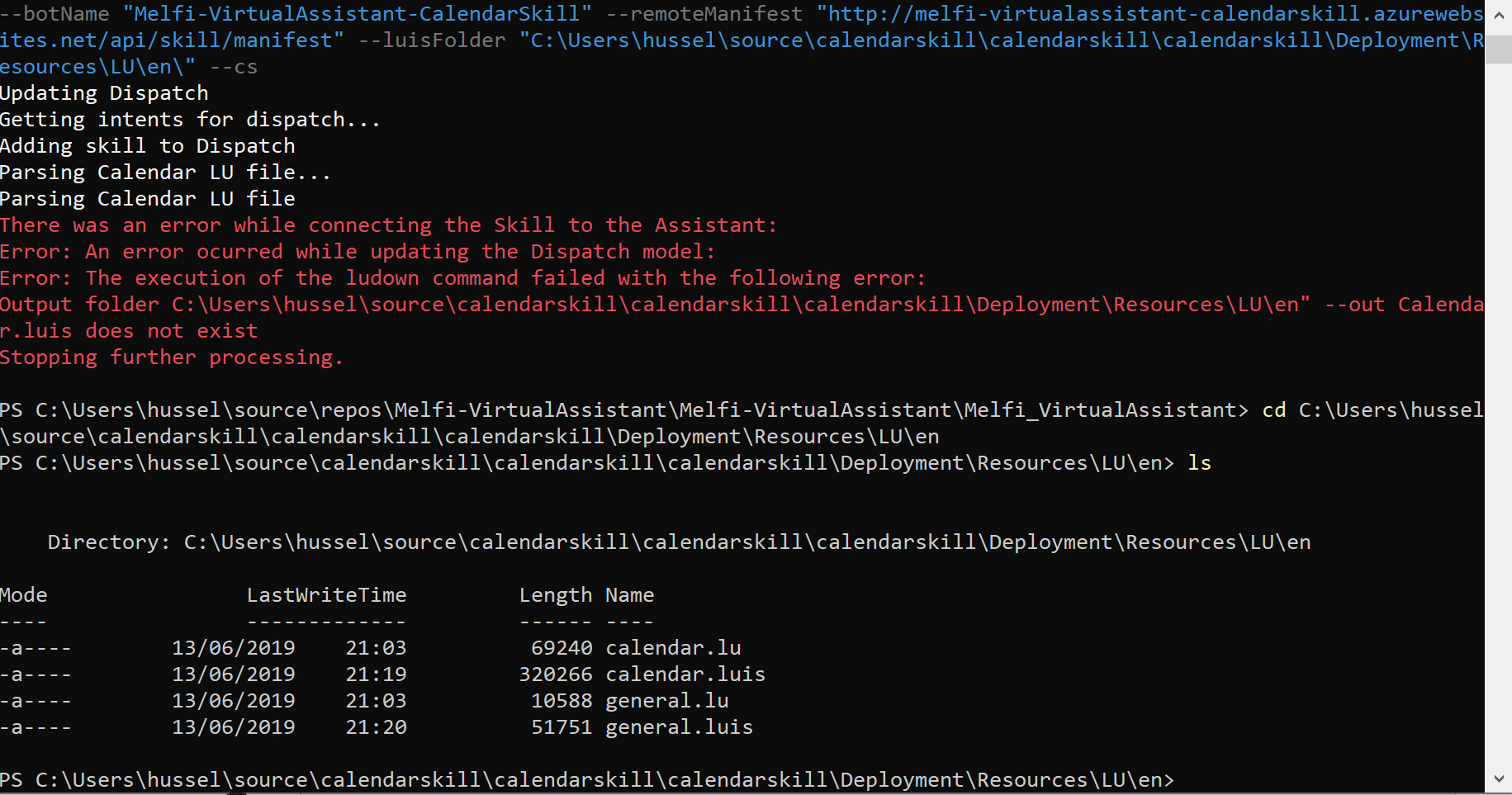 Cannot link the Calendar Skill with my VA · Issue #1550 · microsoft ...