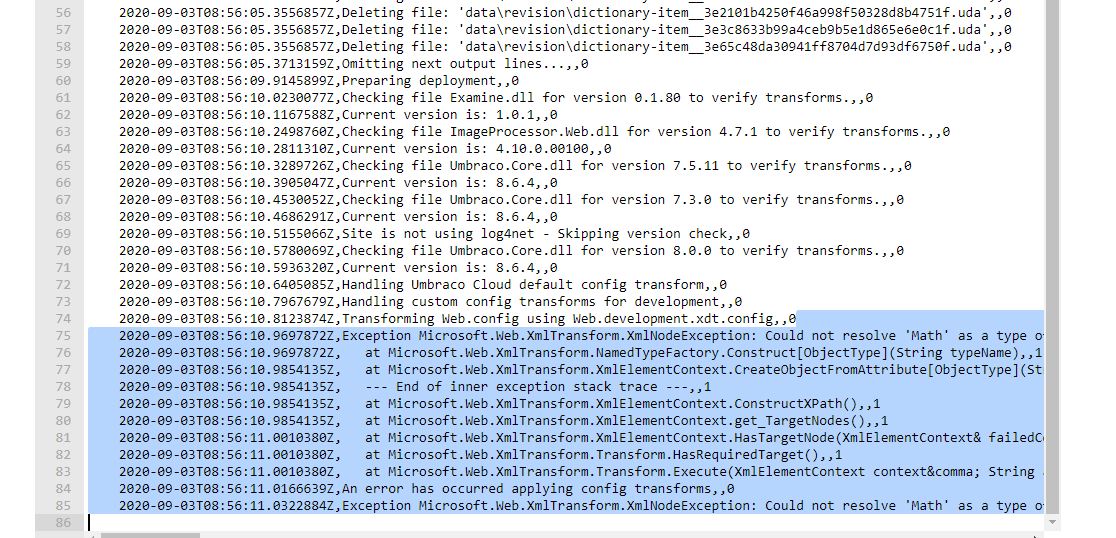 If transform files are incorrectly setup it will block extraction of ...