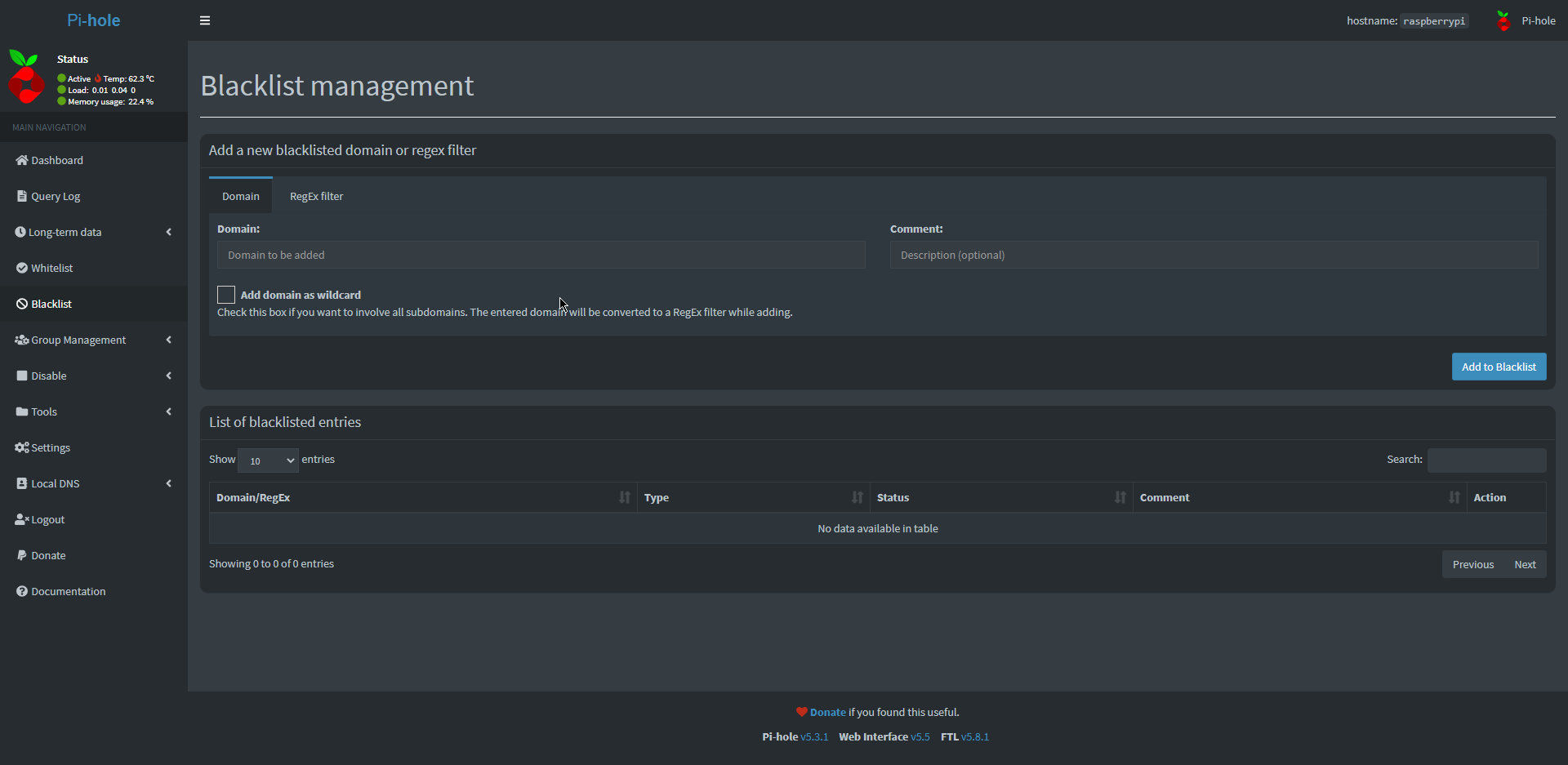 Whitelist / Blacklist Doesnt Work. · Issue #4201 · pi-hole/pi-hole · GitHub