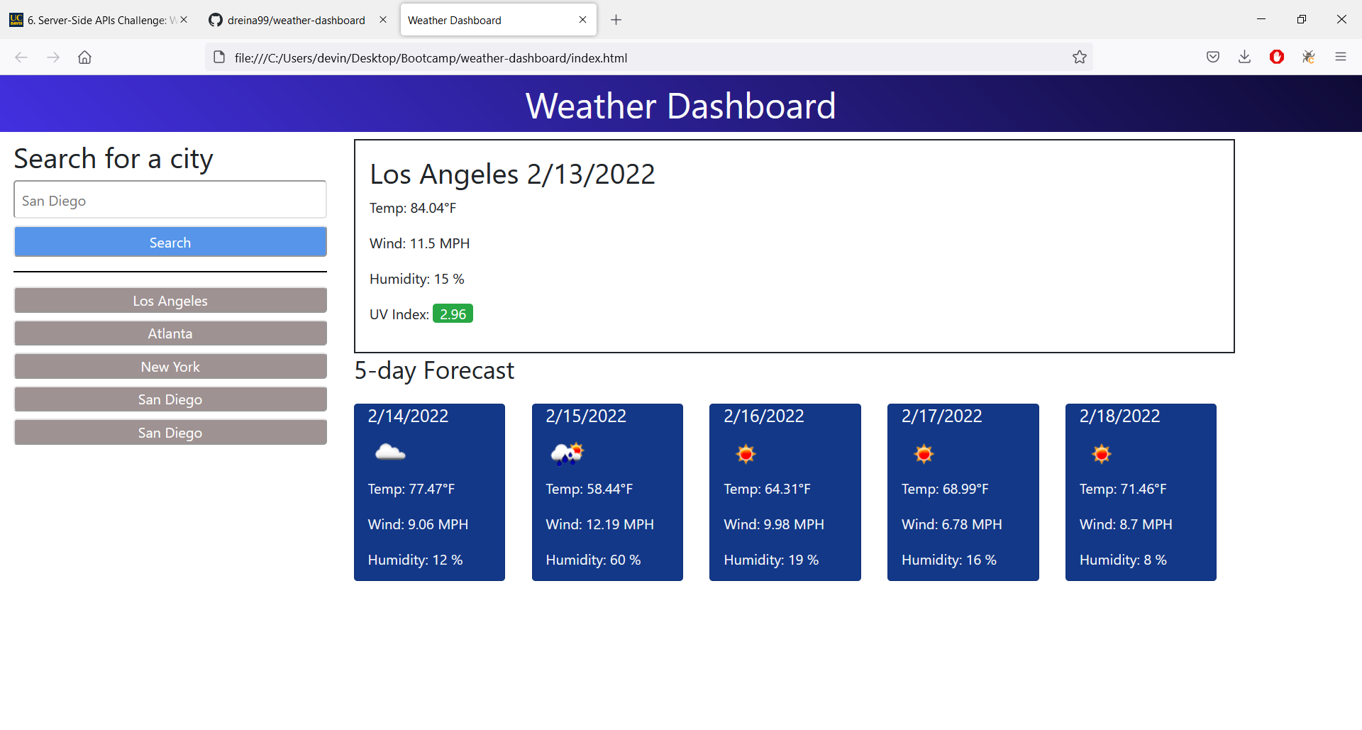 GitHub - dreina99/weather-dashboard