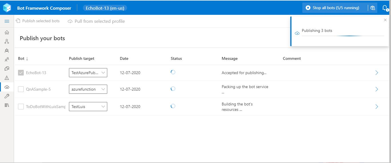Publish status is messed up when publishing multiple bots · Issue #5214 ...