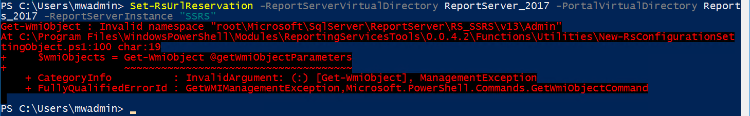 Set-RsURLReservation · Issue #129 · microsoft/ReportingServicesTools ...