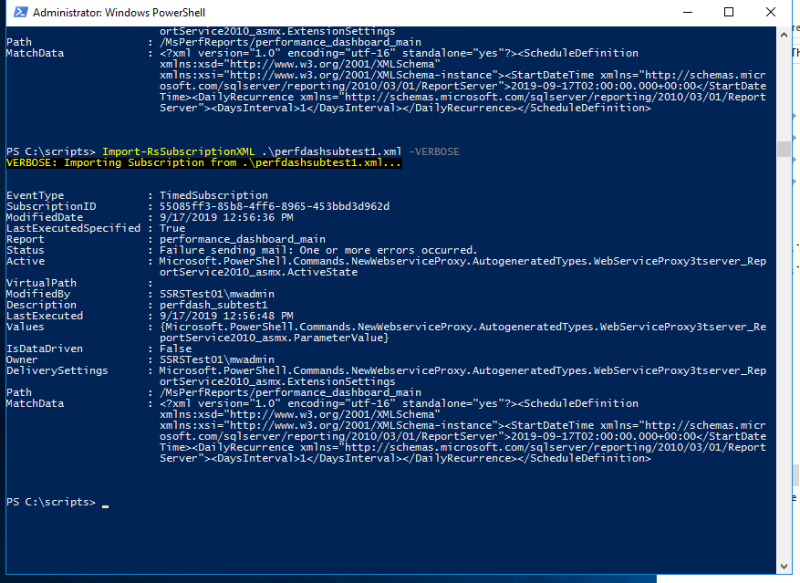 Import-RsSubscriptionXML - just not importing · Issue #252 · microsoft ...