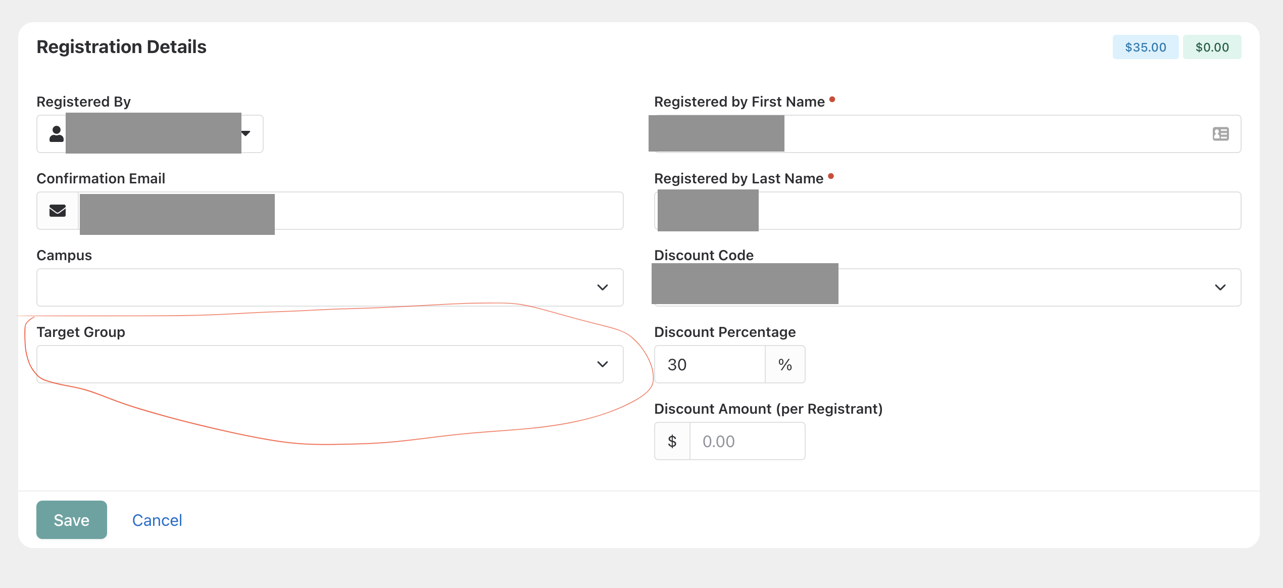 Obsidian Registration Block - External Payment Breaks Group Linkage ...