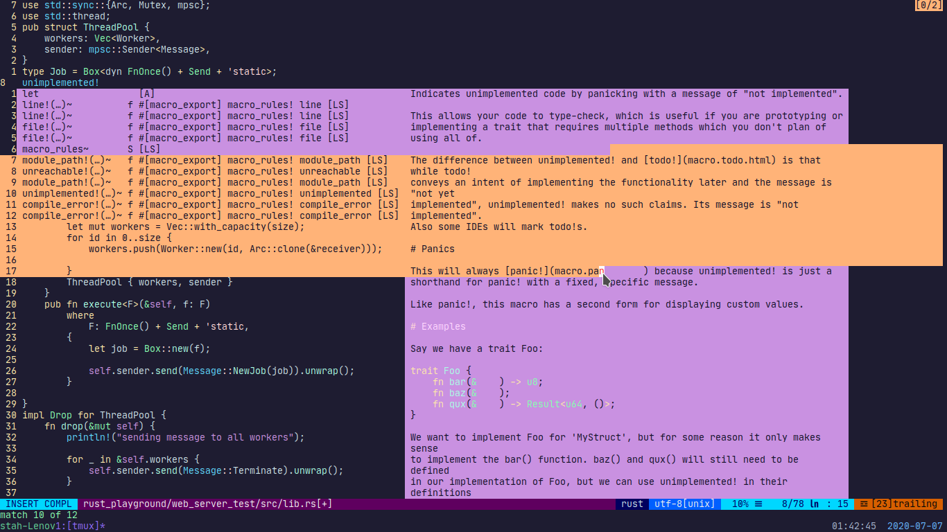 Documentation popup doesn't display text inside parenthesis and quotes ...