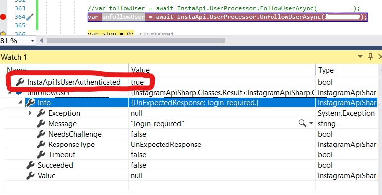 FollowUserAsync and UnFollowUserAsync not Working · Issue #91 ...