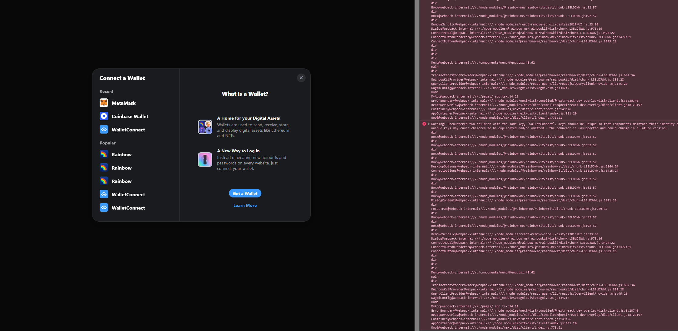 [bug] Encountered two children with the same key · Issue #565 · rainbow ...