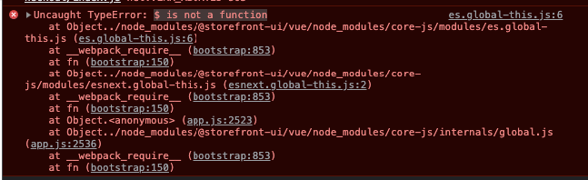 [BUG] $ is not a function after upgrading to 0.11.0 · Issue #1986 ...