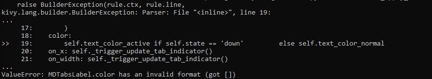 MDTabs,MDTabsBase and Kivy 2.0.0rc3 · Issue #359 · kivymd/KivyMD · GitHub
