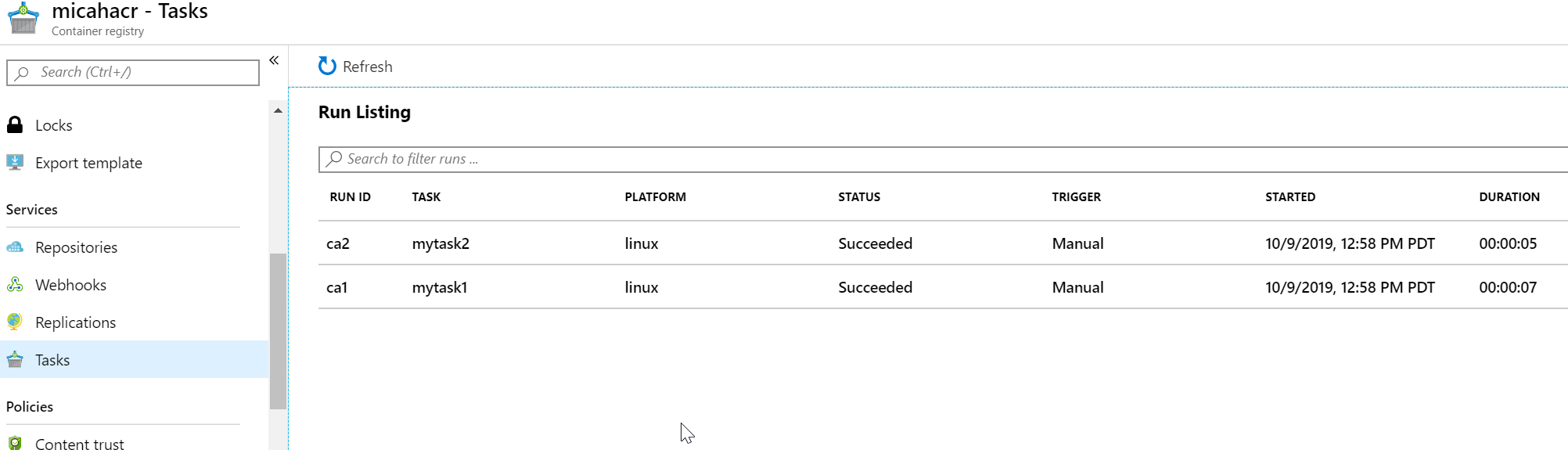 Acr Tasks Overview , Sample Azure Container Registry Tasks – PYYYR