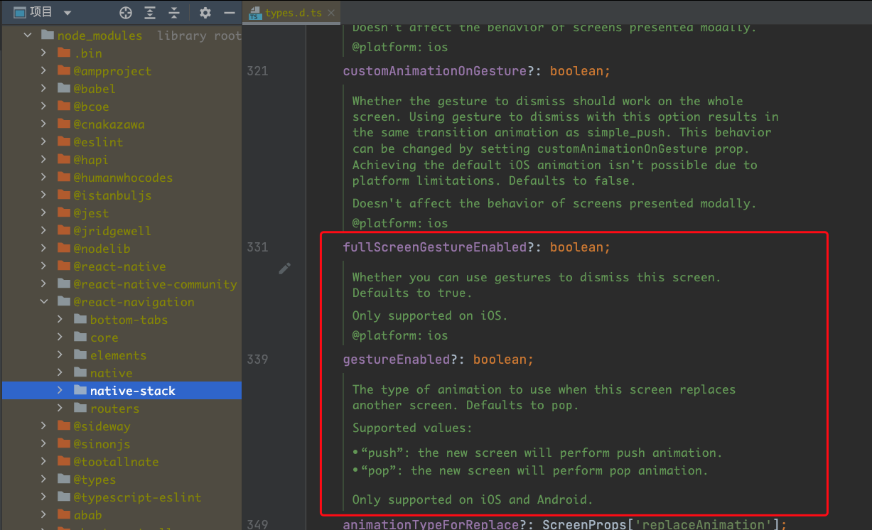 Why is gestureEnabled only supported on IOS? · reactnavigation reactnavigation · Discussion