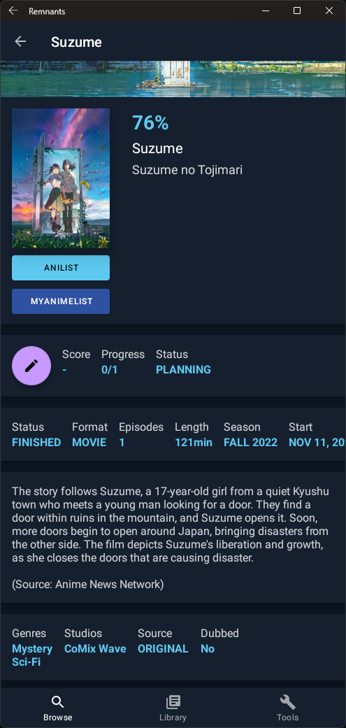 GitHub - DavidS1998/Remnants: Unofficial app for AniList for viewing ...