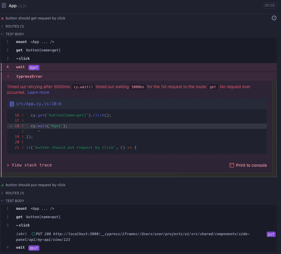 cy.intercept not working in component test, works in e2e test · Issue