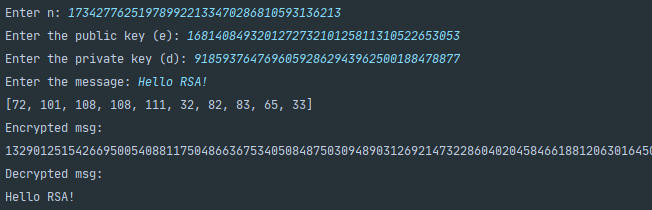 RSA encryption and decryption