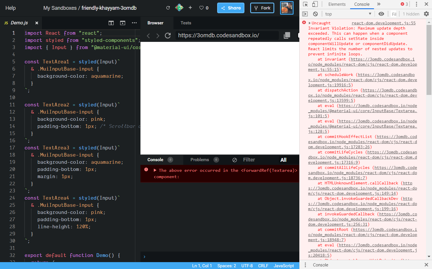 [Textarea] May crash on scaled windows monitors because Chrome renders