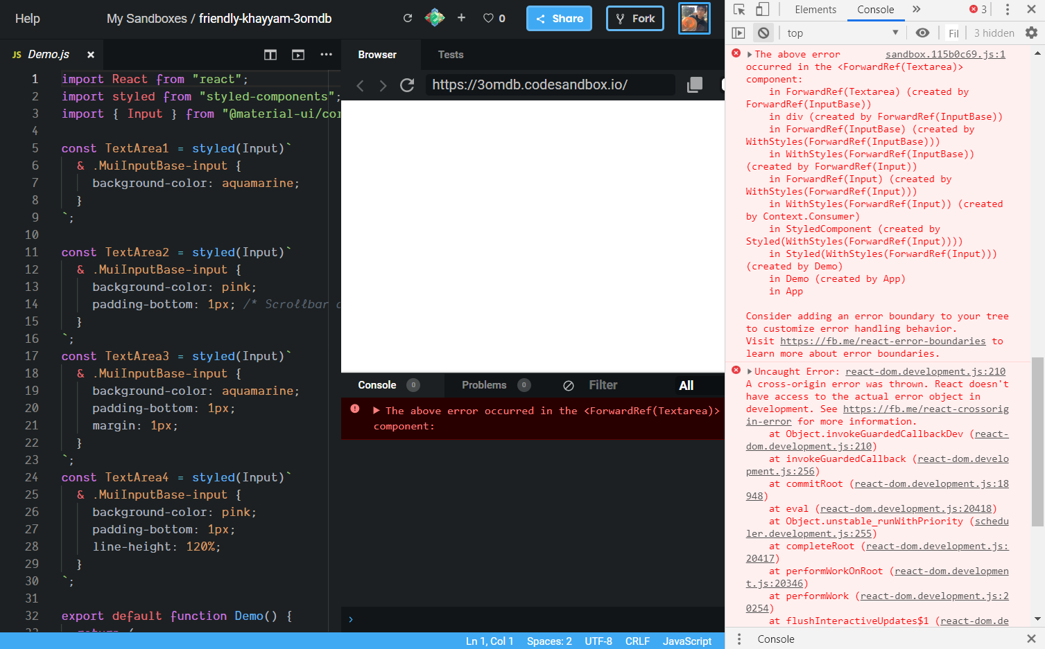 [Textarea] May crash on scaled windows monitors because Chrome renders