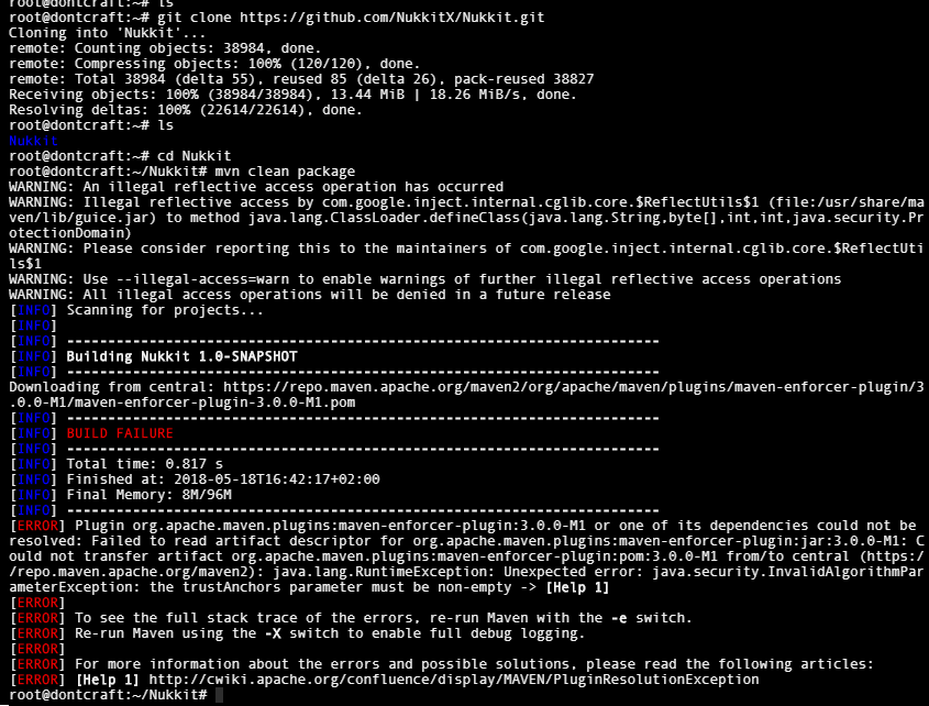 Still can't build in maven · Issue #244 · CloudburstMC/Nukkit · GitHub