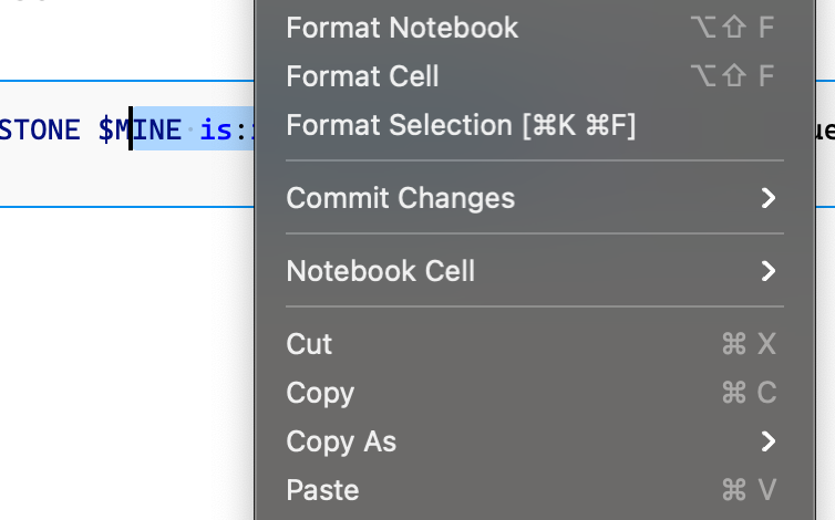 Add copy, cut, paste texts inside of a cell in Notebook UI context menu ...