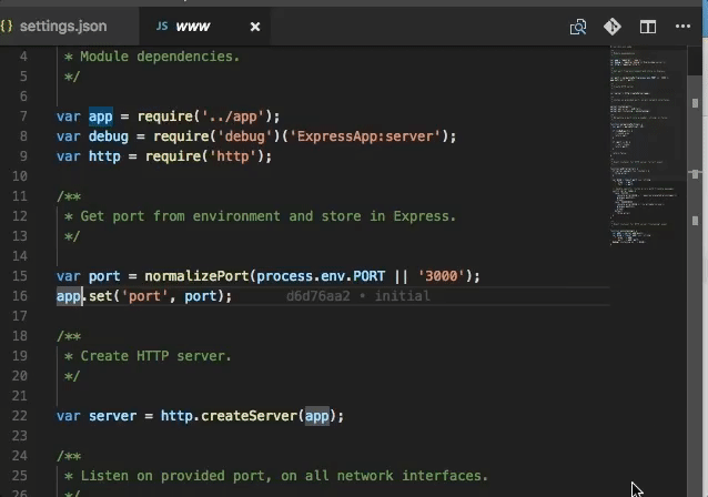 Minimap disappears when navigating within the Find All References ...