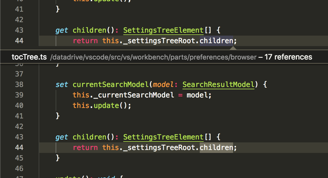 Show breadcrumbs in peek view · Issue 67268 · microsoft/vscode · GitHub