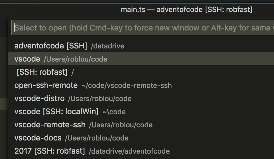 Remote label doesn't show up in Recently Opened correctly · Issue ...