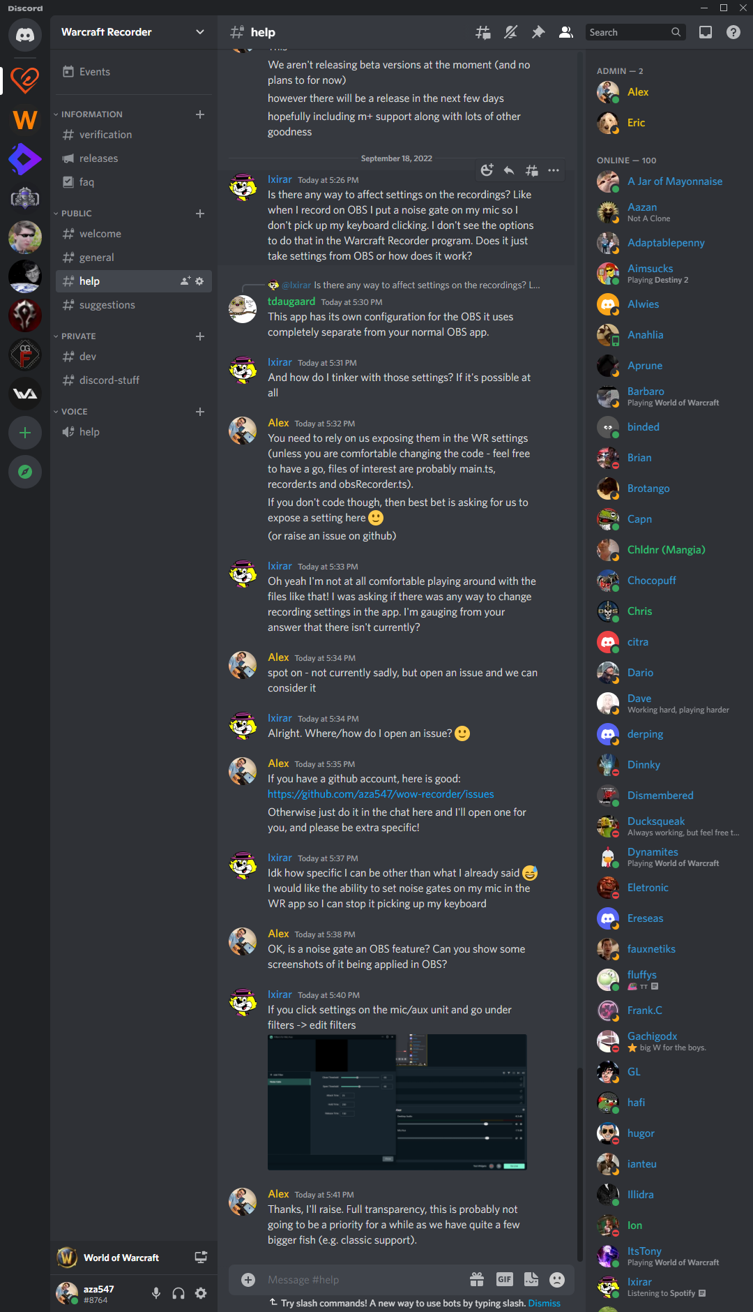 Noise gate OBS feature to suppress clicks/keyboard clacking · Issue