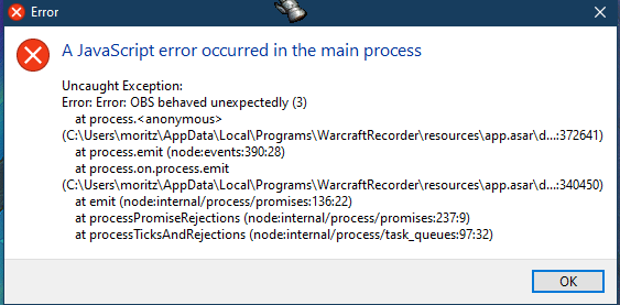 OBS Behaved unexpectedly · Issue #143 · aza547/wow-recorder · GitHub