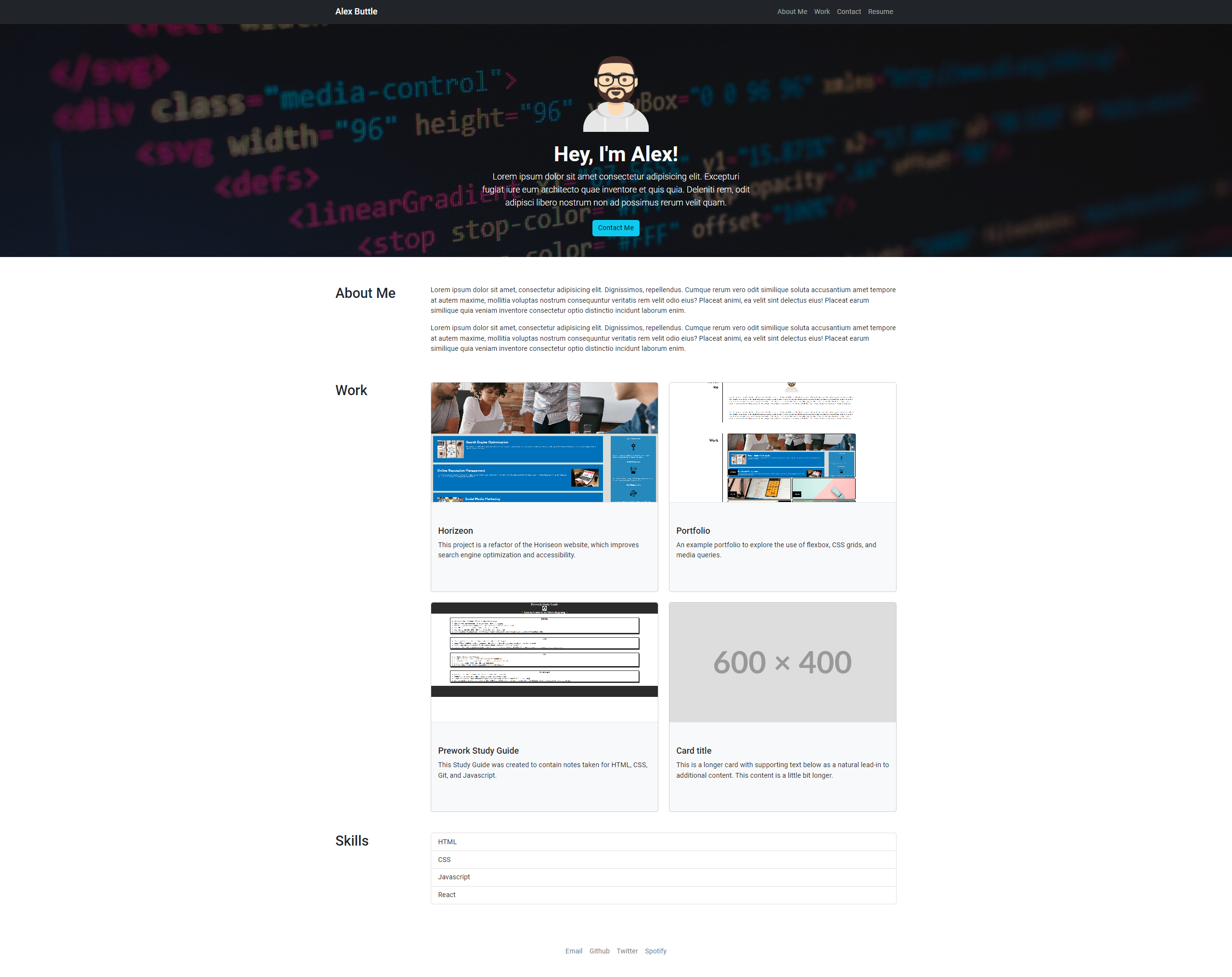GitHub - abuttle2/bootstrap-portfolio