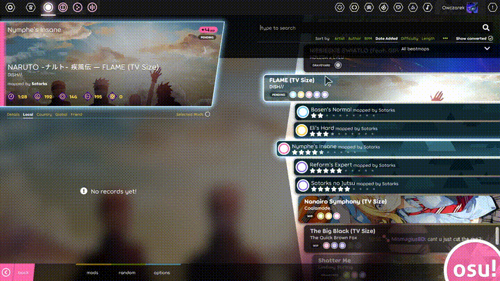 Osu Loading Animation Moving through timeline in the editor while the beatmap is still ...
