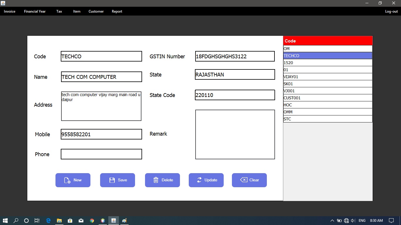 GitHub - kapilmistry61/Gst-Billing-Java-Application: GST Billing ...
