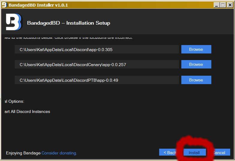 Install button dark blue will not install[Bug] · Issue #250 ...