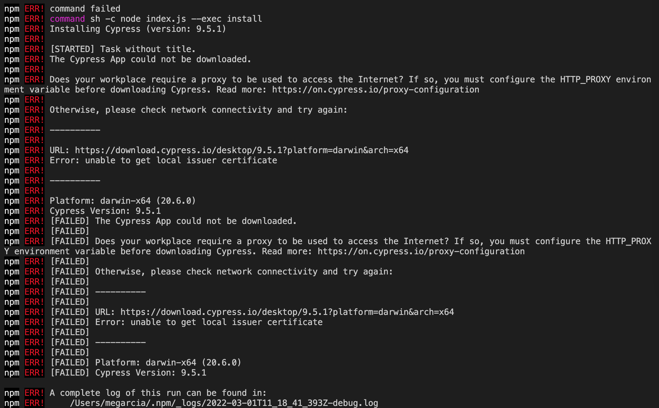 Problem with downloading cypress 9.4.1 · Issue #20308 · cypress-io ...