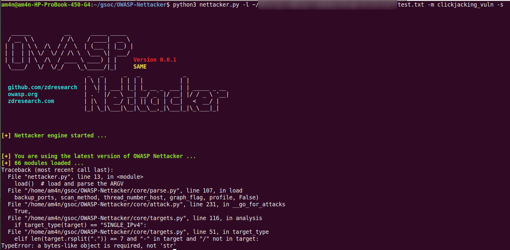 Nettacker Breaks when using List for a vulnerability check · Issue #316 ...