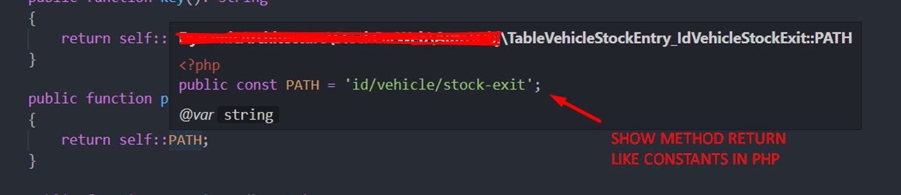Show return value in hover from methods returning only string · Issue ...