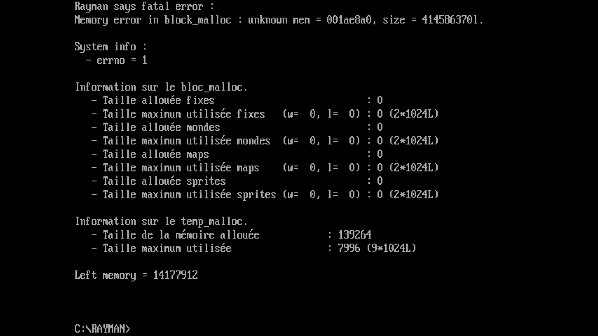 RAYMAN CD: game crashed at start · Issue #352 · dosbox-staging/dosbox ...