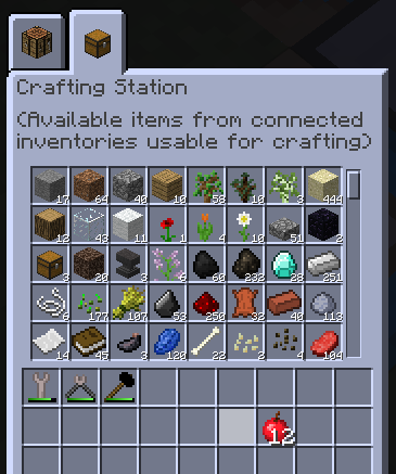 Crafting Station Inventory Tab hides 9th row making some items ...