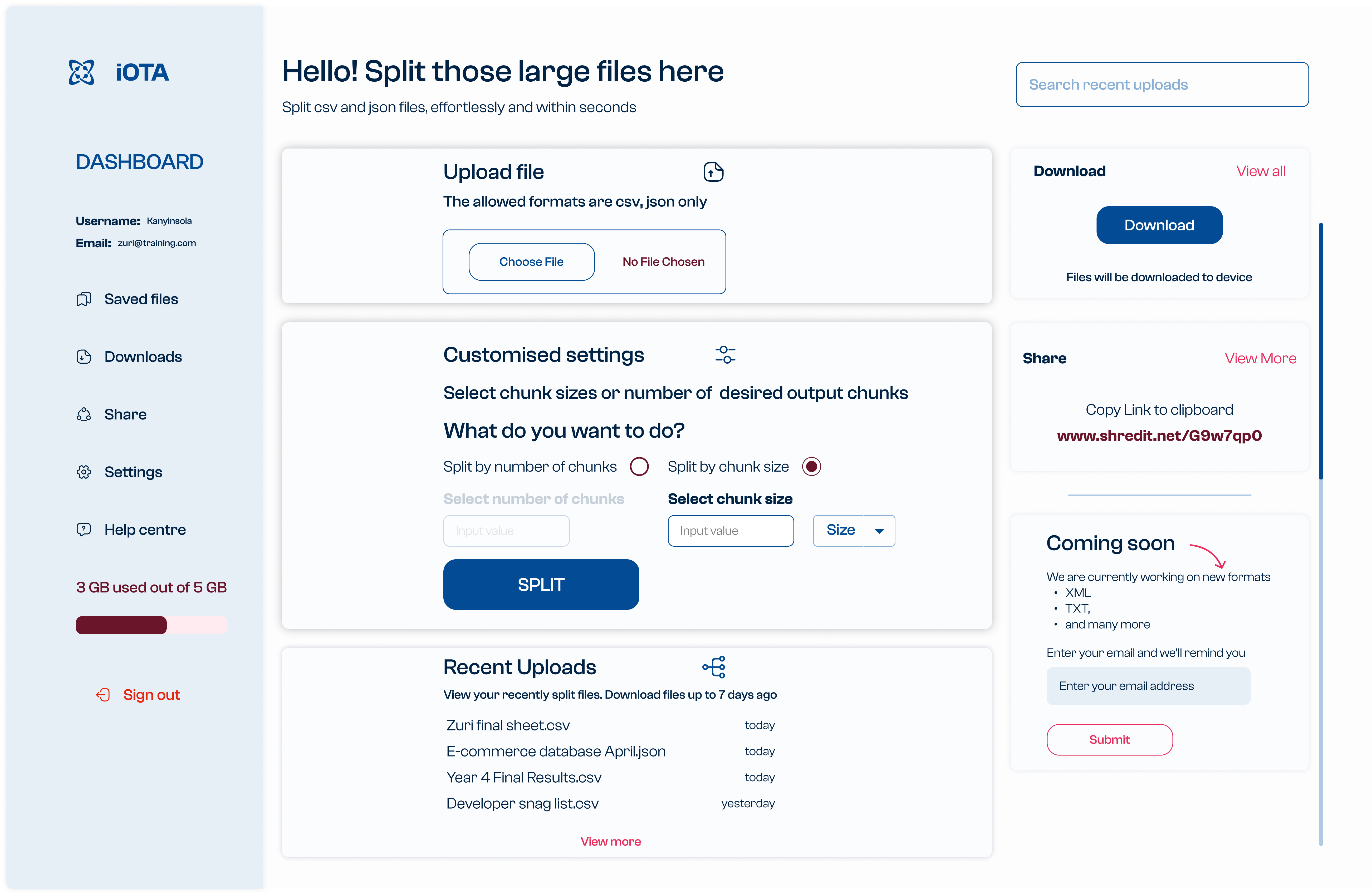Dashboard design and responsiveness · Issue 55 · zuritraining/Chunk