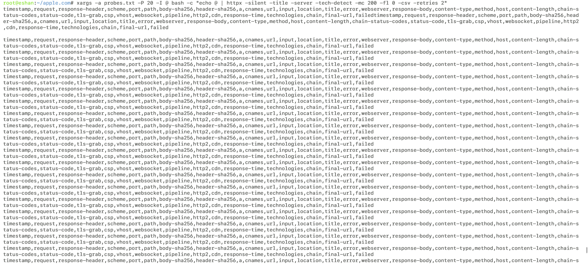 Error in csv output · Issue #428 · projectdiscovery/httpx · GitHub