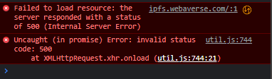 500 error on ipfs.webaverse.com · Issue #3057 · webaverse/app · GitHub