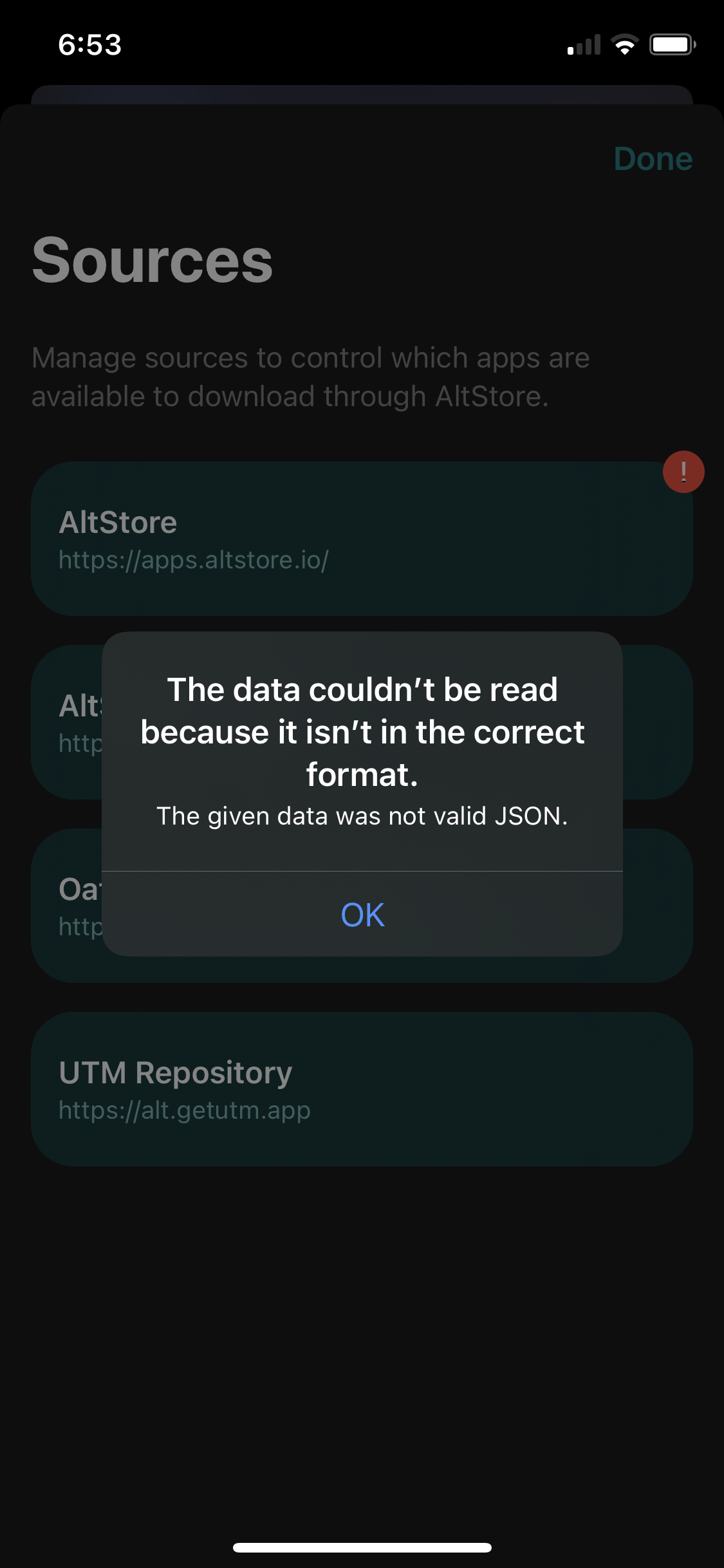 Cannot refresh base AltStore repo · Issue 681 · altstoreio/AltStore