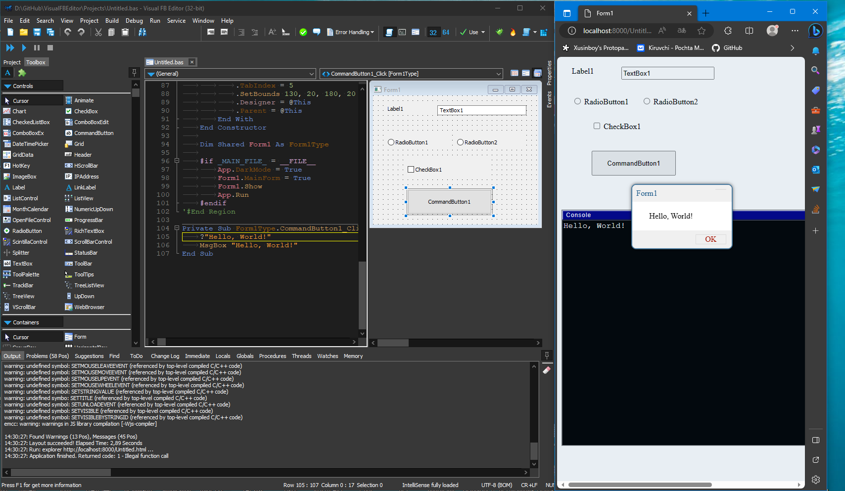 GitHub - XusinboyBekchanov/VisualFBEditor: IDE for FreeBasic