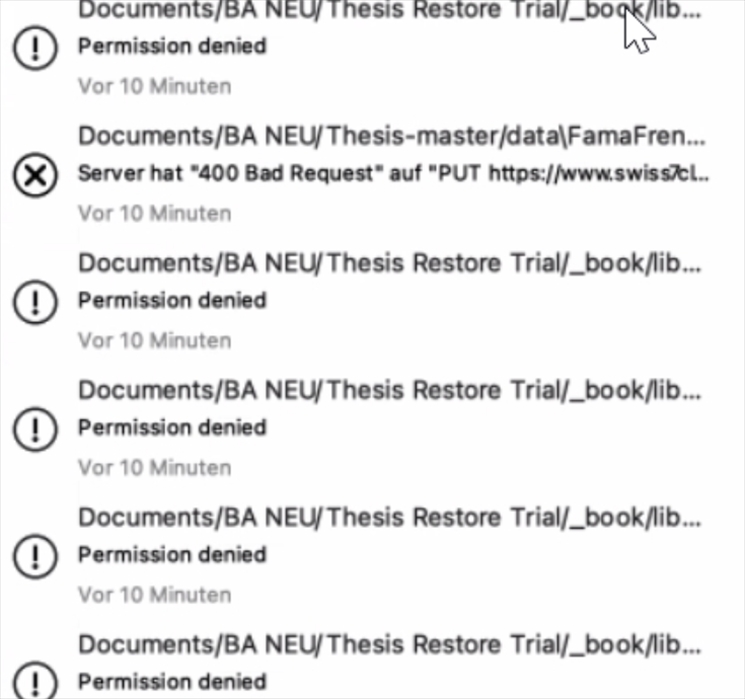 Nextcloud MAC Sync is not consistent in special situations (Permissions ...