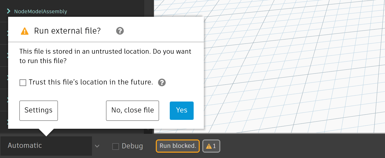 [DYN-4997] Fix multiple Trust Warning related bugs by zeusongit · Pull ...