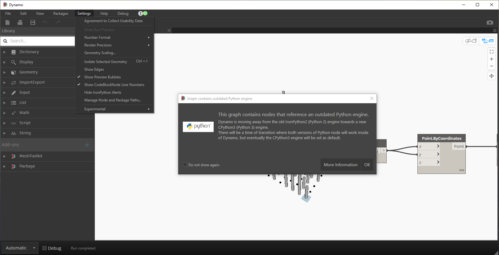 [DYN-2772] Disable IronPython Alerts by Selection by zeusongit · Pull ...