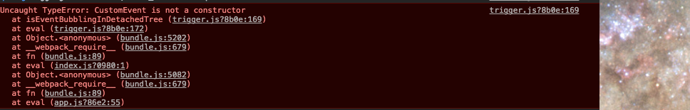 CustomEvent is not a constructor error after upgrading to 0.15 · Issue ...