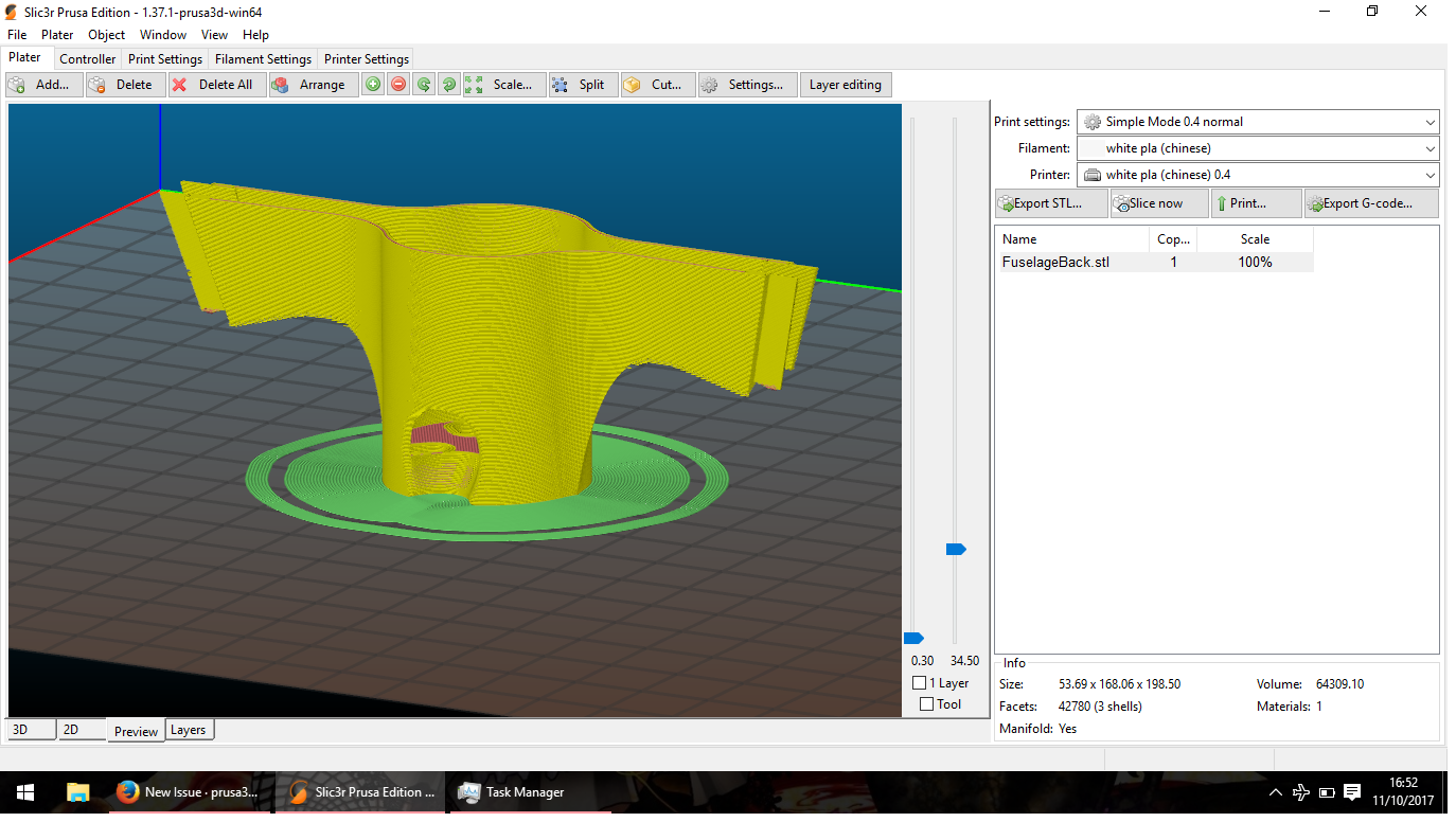 "Enforce support for first (non zero) layers" not generating any ...