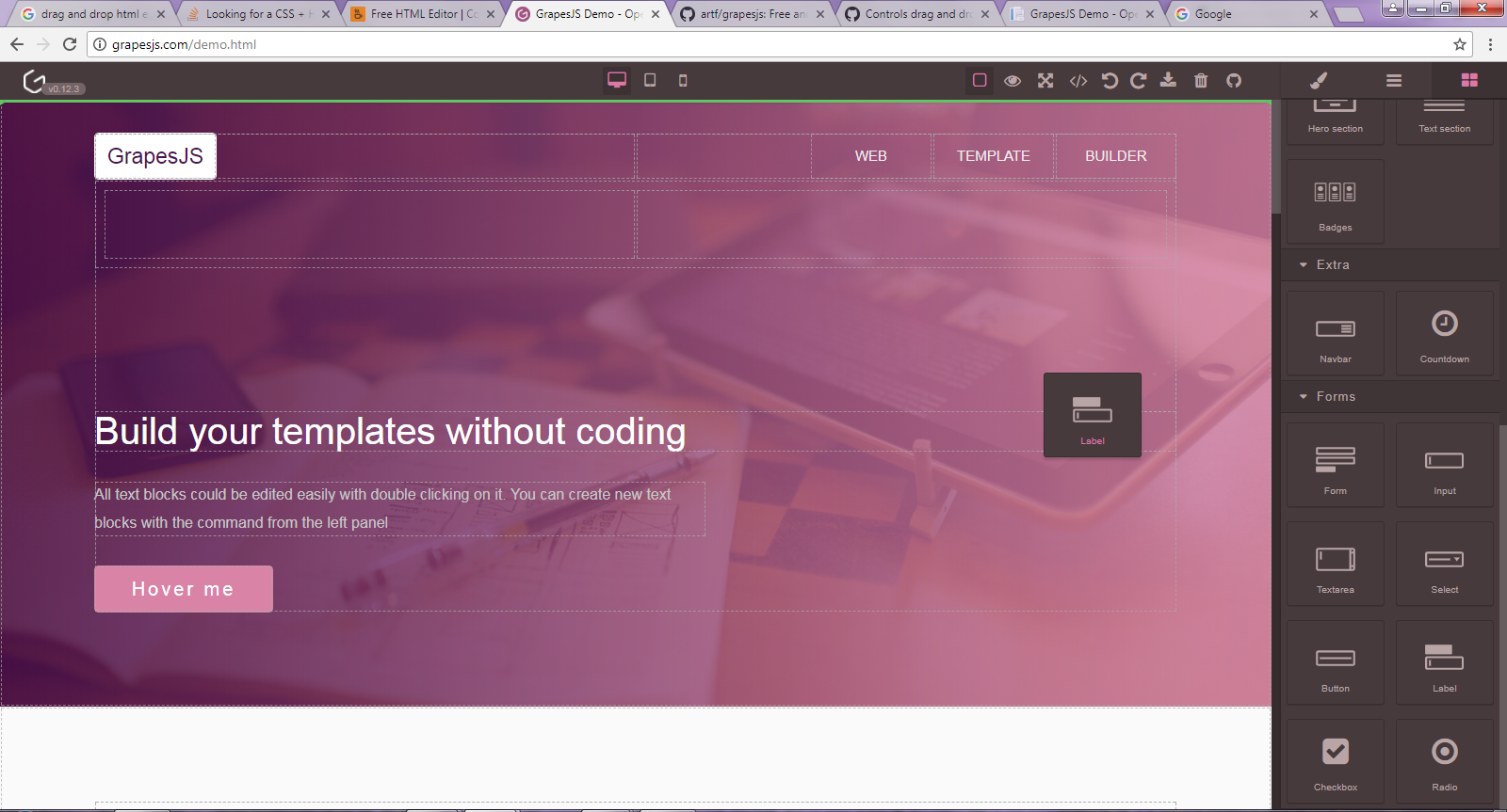 controls drog and drop issue