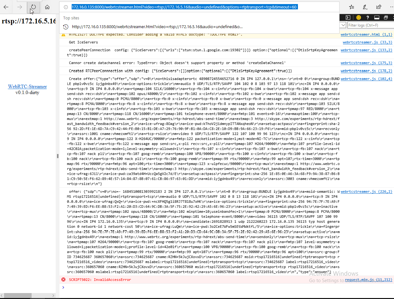 MS Edge InvalidAccessError · Issue #154 · mpromonet/webrtc-streamer ...